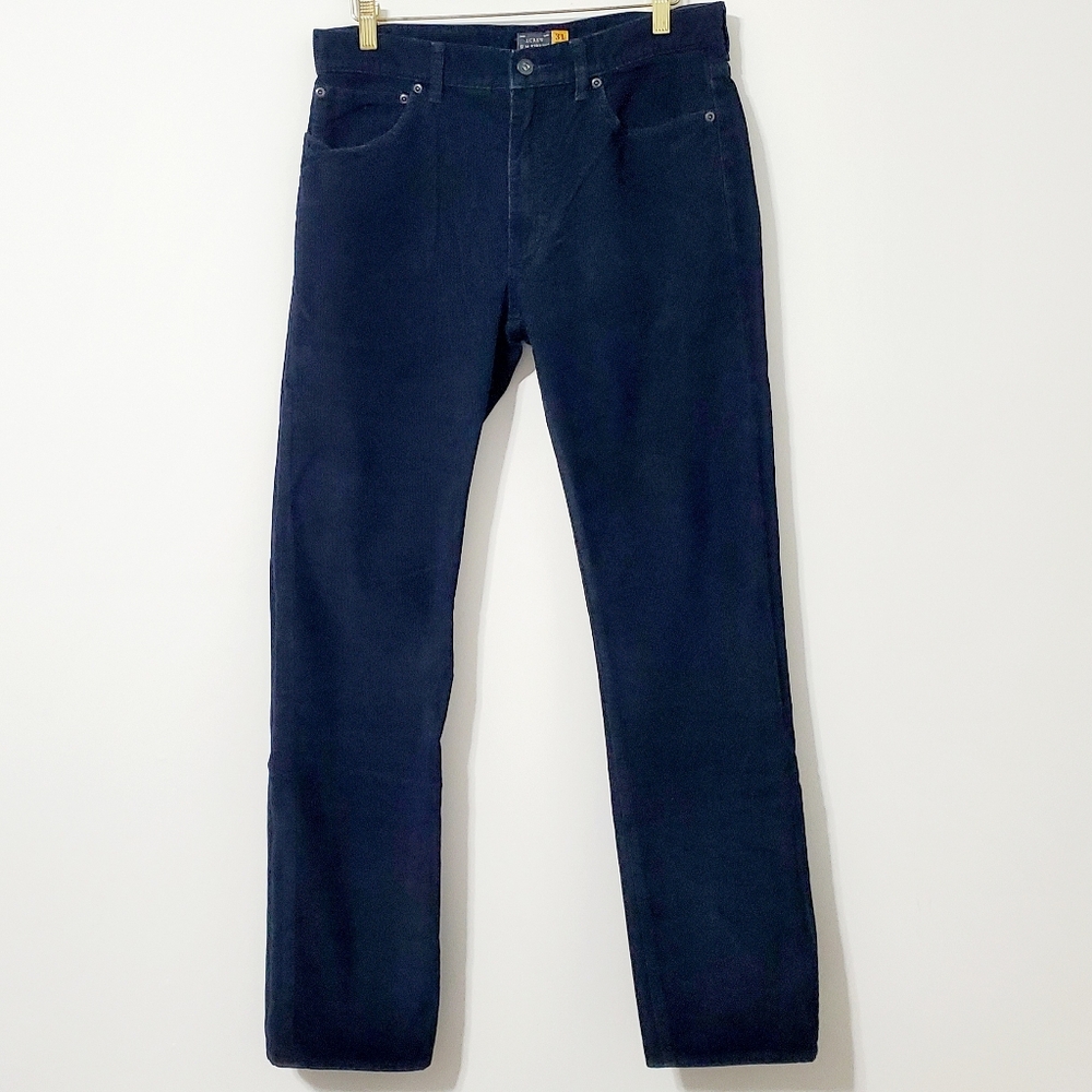 J. Crew Corduroy Slim Straight Pants Dark Navy Men's 31 Waist